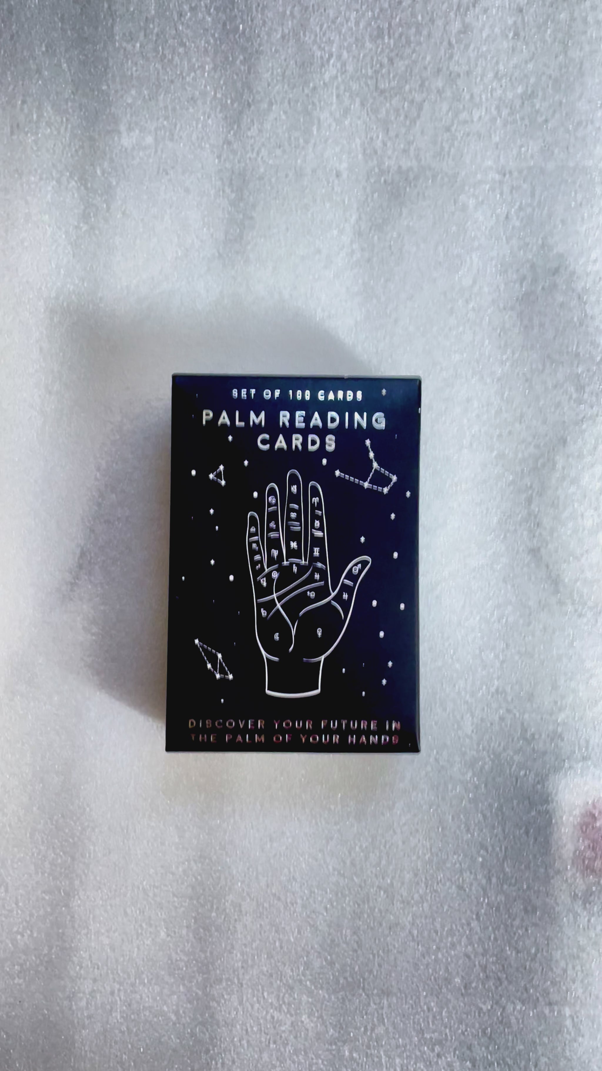 ASMR Unboxing Palm Reading Cards - Set of 100 Cards for beginners and learning palmistry