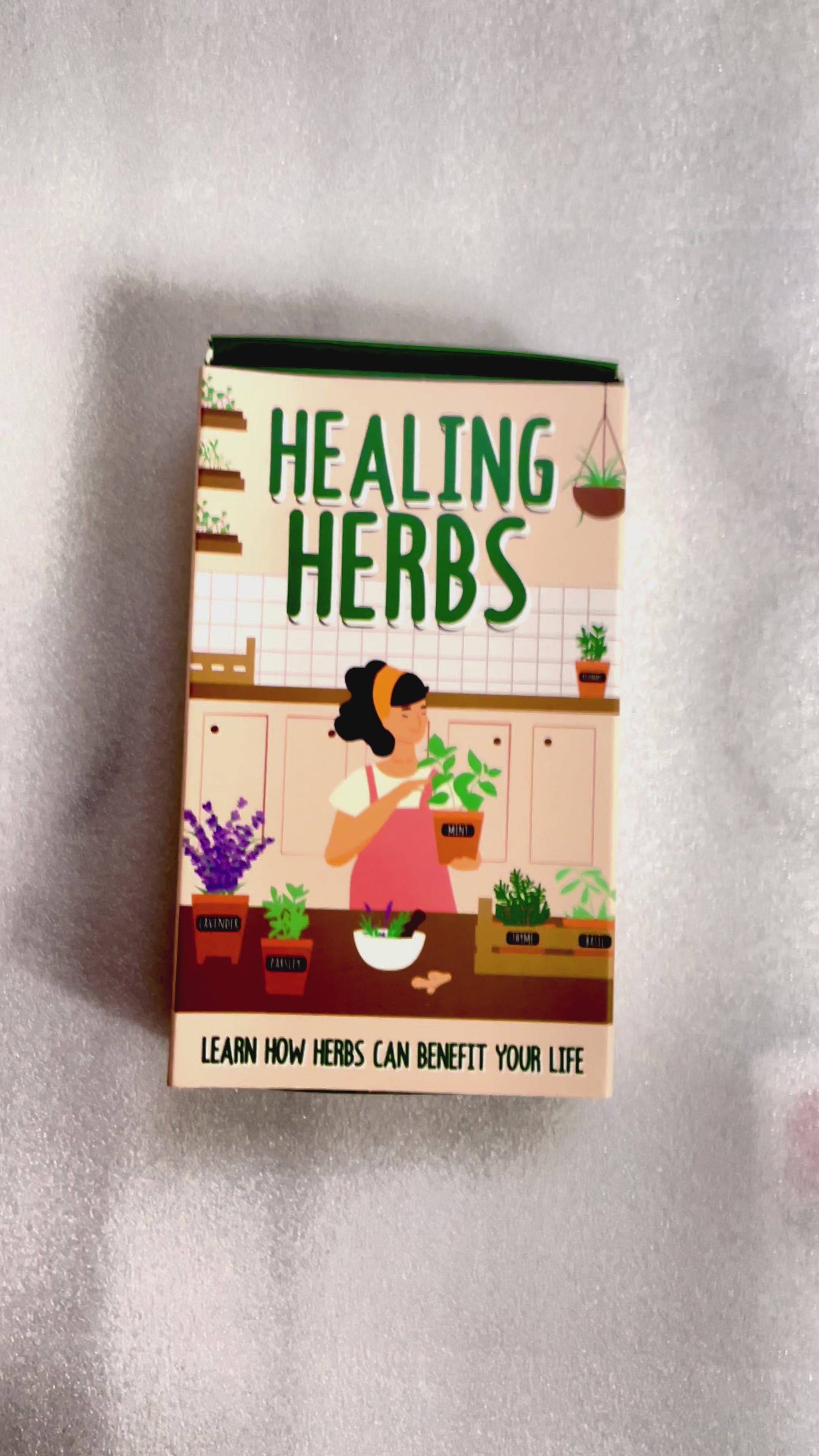 ASMR Unboxing Healing Herbs - Learn how Herbs can benefit your life - Deck of 100 Flash cards holistic medicine 