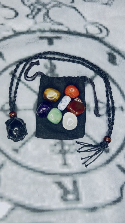 Interchangeable Quartz Crystal Chakra Pendant Bundle