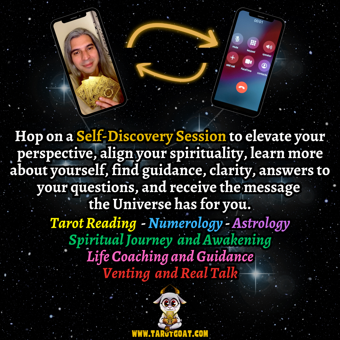 Self-Discovery Video Call for Spiritual Guidance – Online Tarot Reading, Numerology, Astrology, and Life Coaching with Sir Helder amos, The Tarot Goat