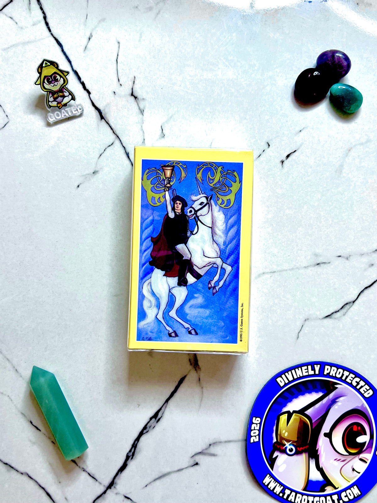 Low stock alert, Unicorn Tarot by Suzanne Star ships free, beginner-friendly 78 card deck online
