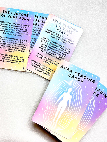 Aura cards with all the information you need to read your aura 