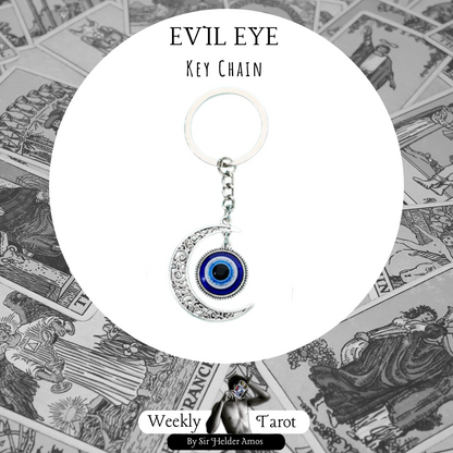 Moon Nazar Evil Eye Keychain