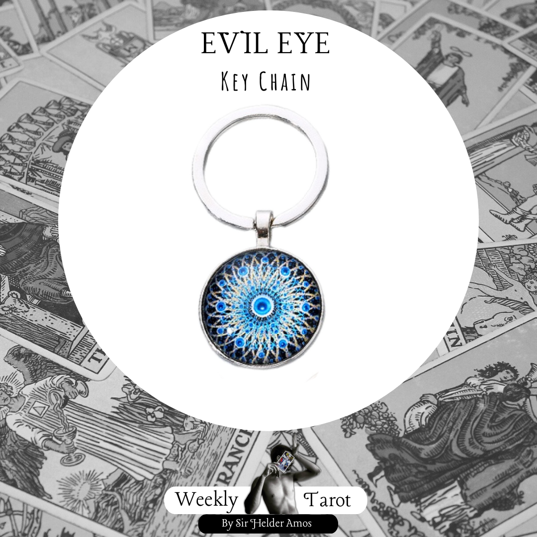 Psychedelic Dream Catcher Evil Eye Keychain Resin