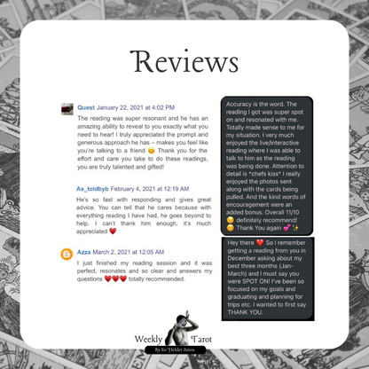 Online Tarot Reading Gift Card Certificate