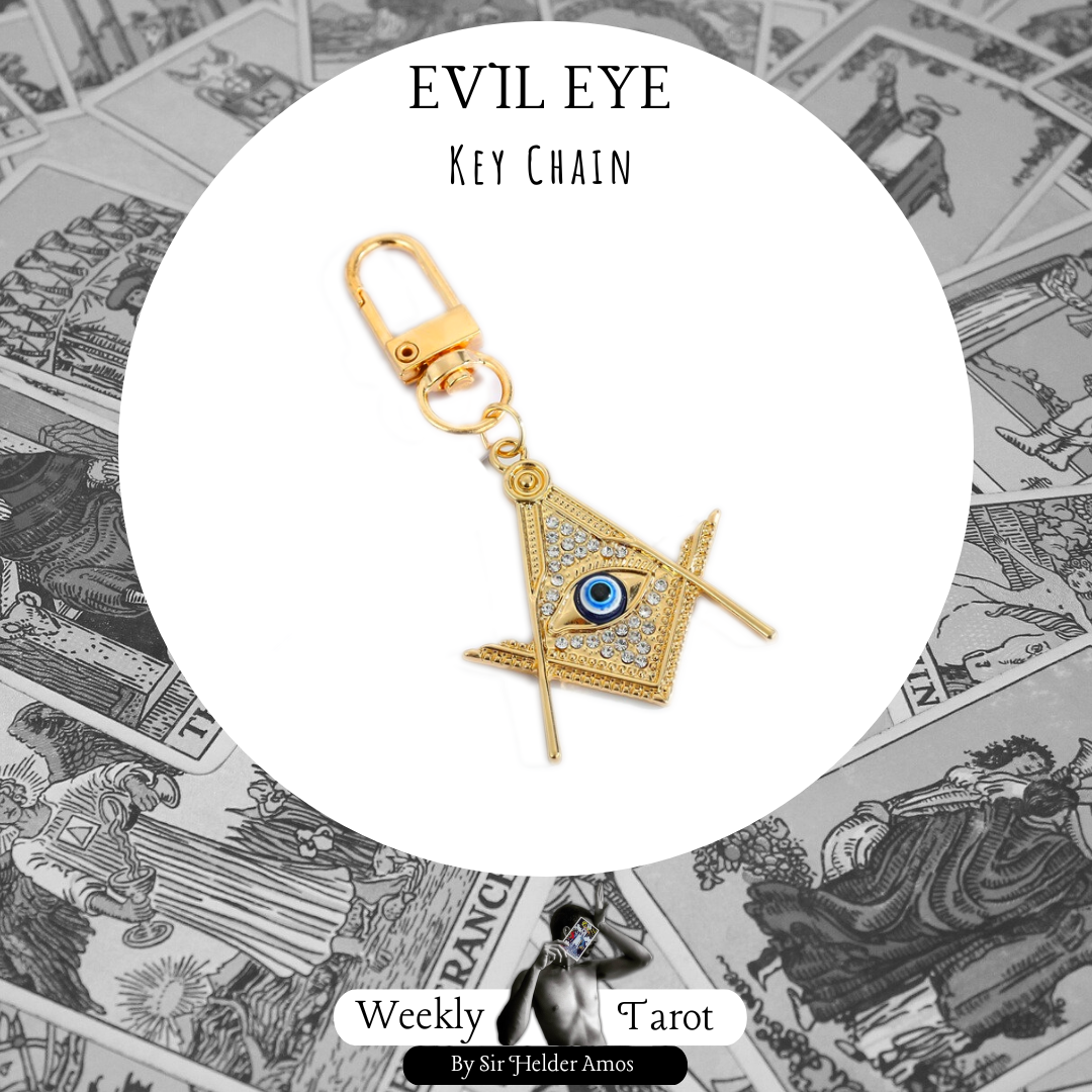 The Square and Compasses Evil Eye Keychain Free Mason