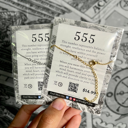555 Pulsera con número de ángel