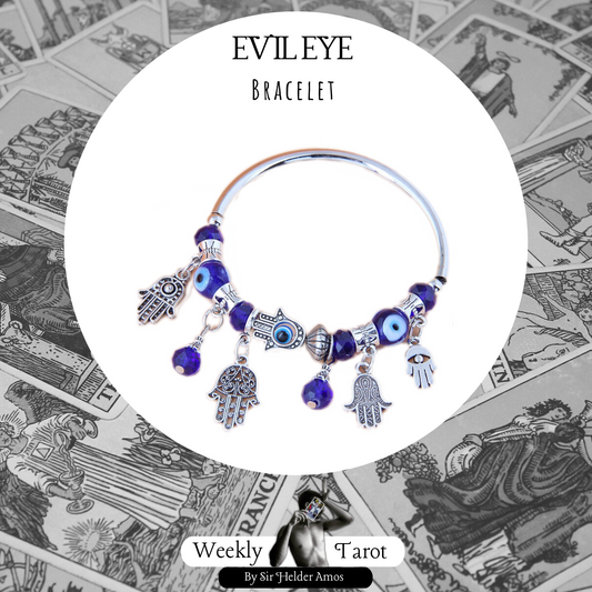 Half Solid Blue Evil Eye Bracelet