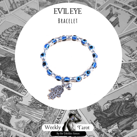 Evil Eye Bracelet with Chiming Bell and Hamsa Hand