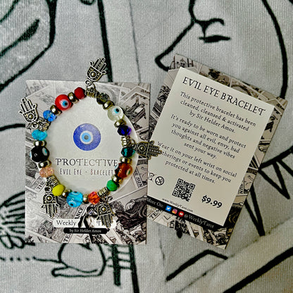 Colorful Evil Eye Bracelet with Hamsa Hands