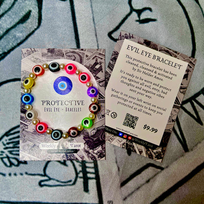 Colored Pearl Evil Eye Bracelet