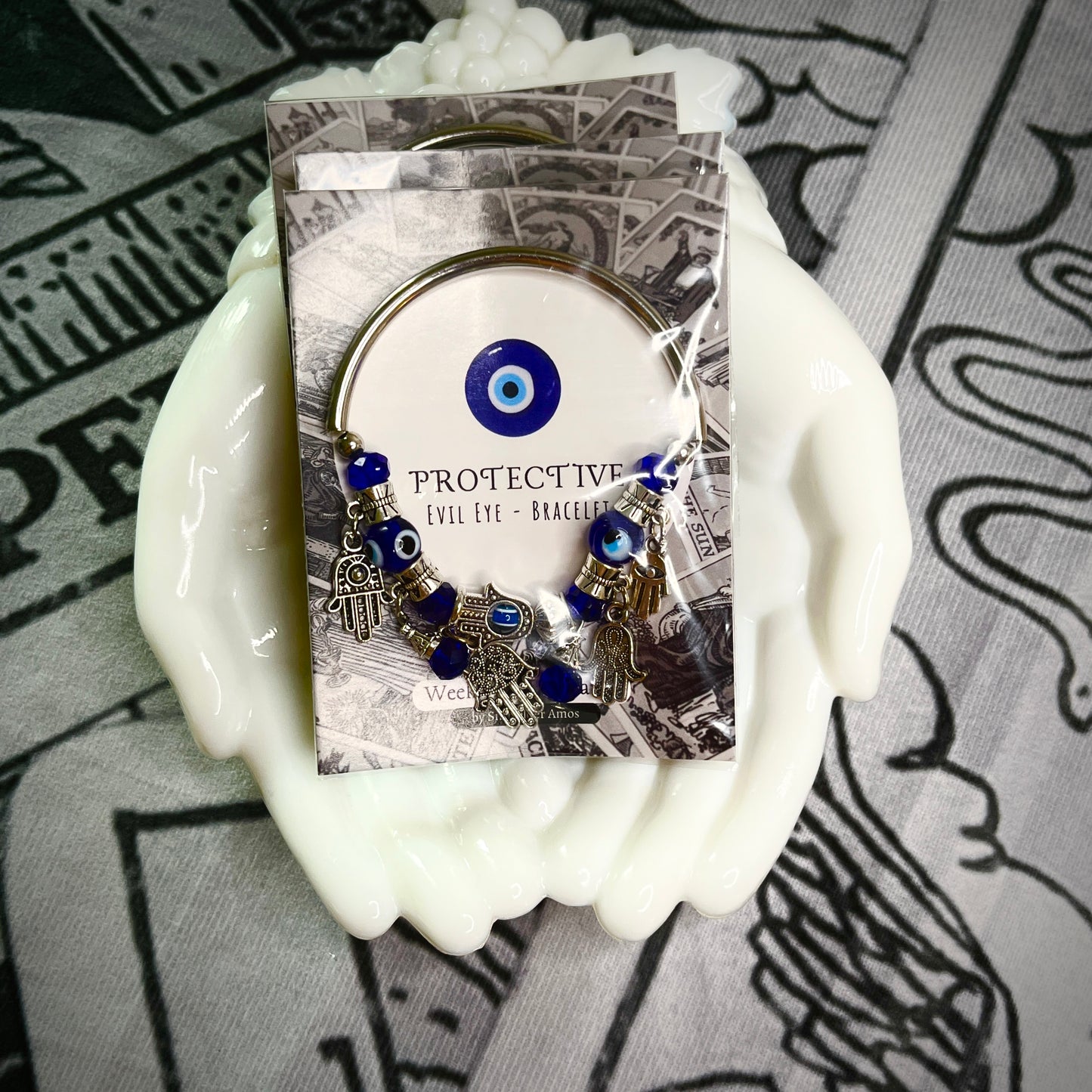 Half Solid Blue Evil Eye Bracelet