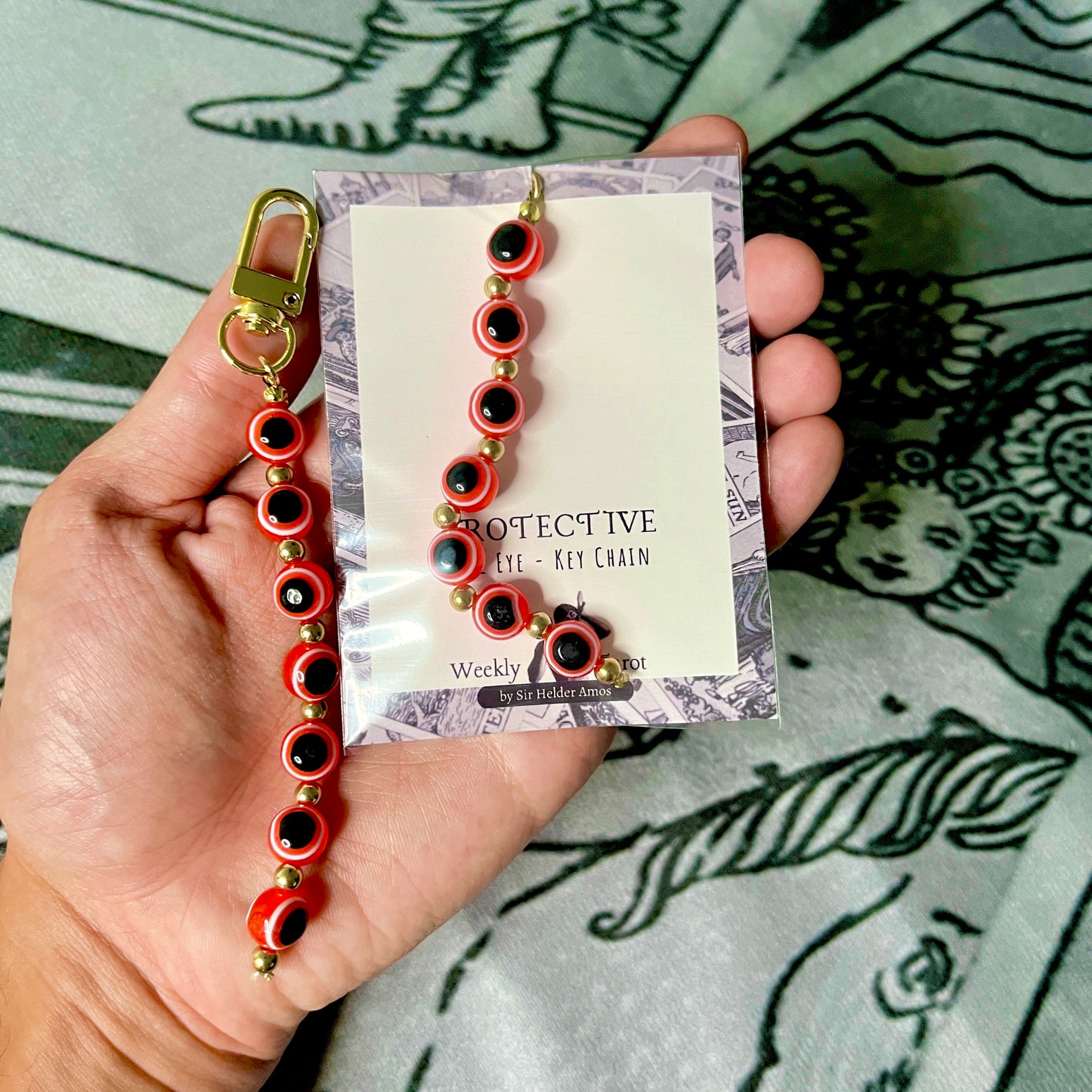 Red Evil Eye Hanging Keychain