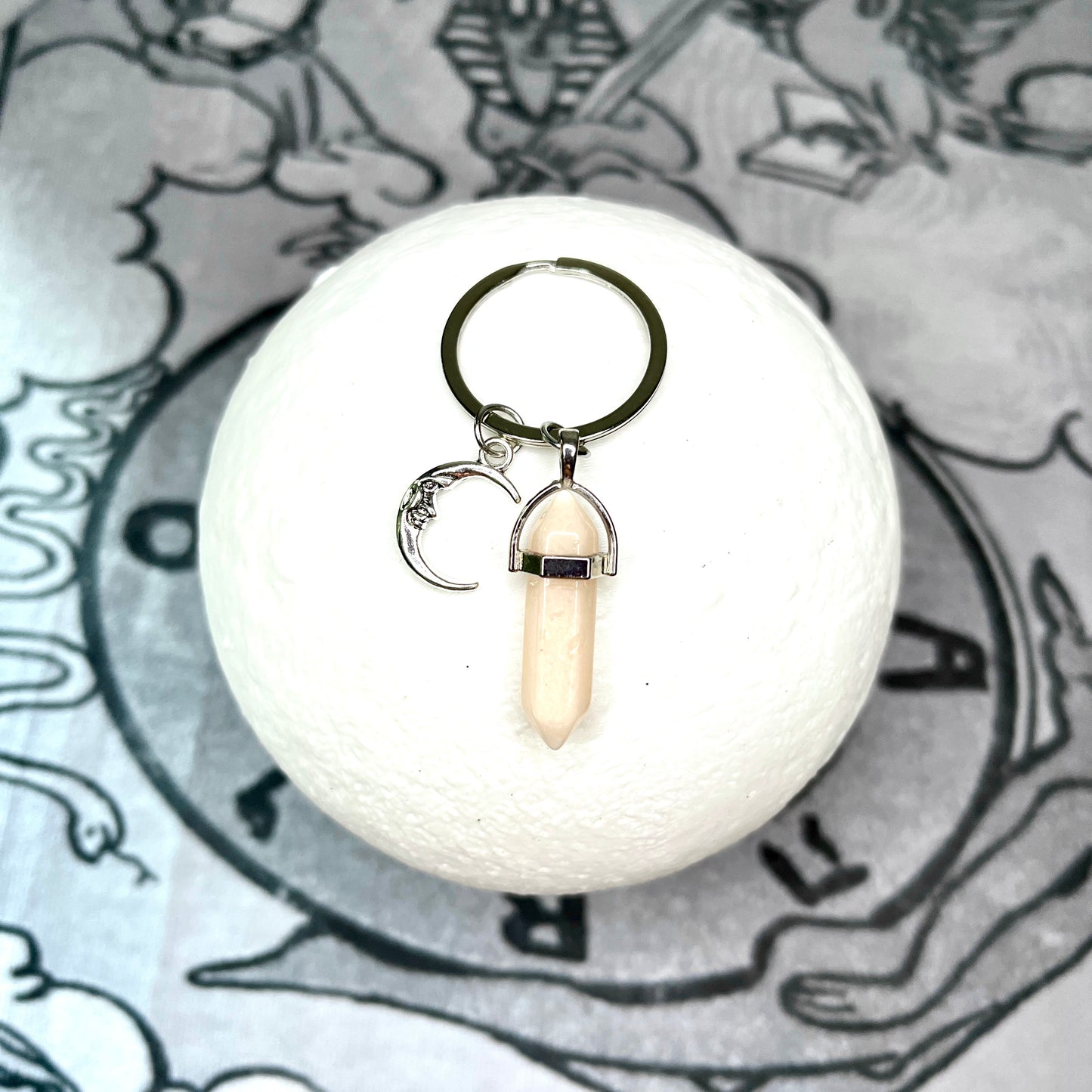 Moon Crystal Keychain