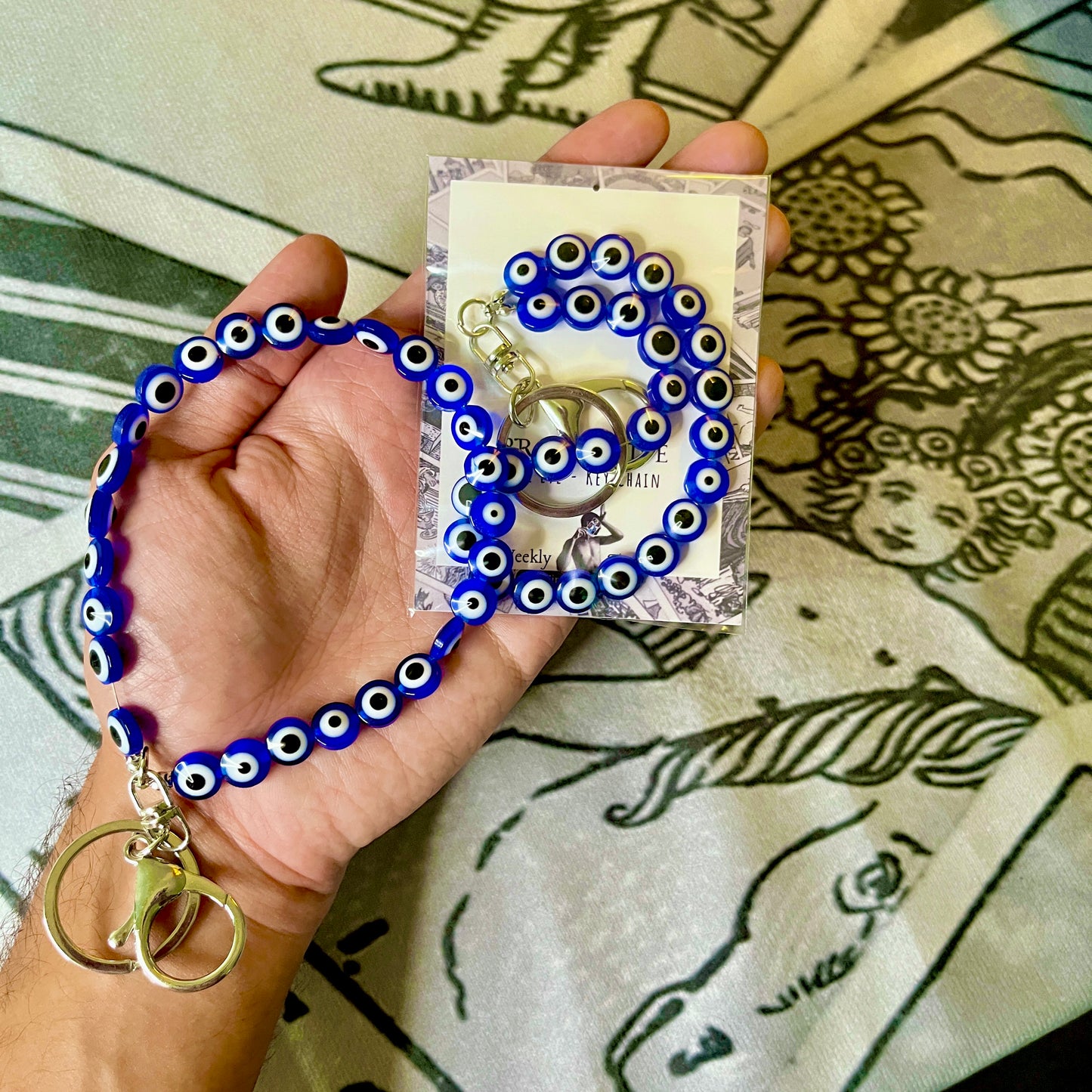 Hand Hang Evil Eye Keychain