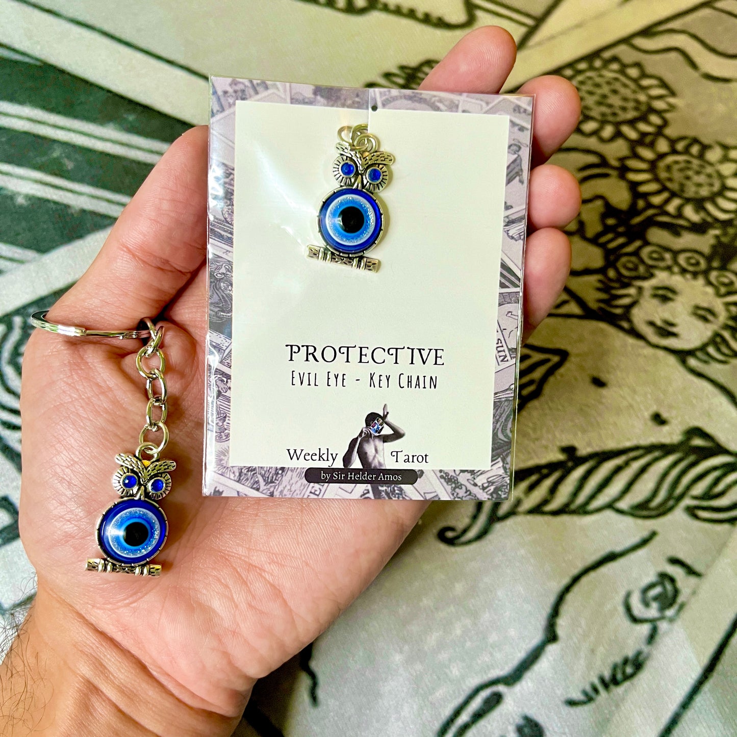 Owl Animal Spirit Evil Eye Keychain