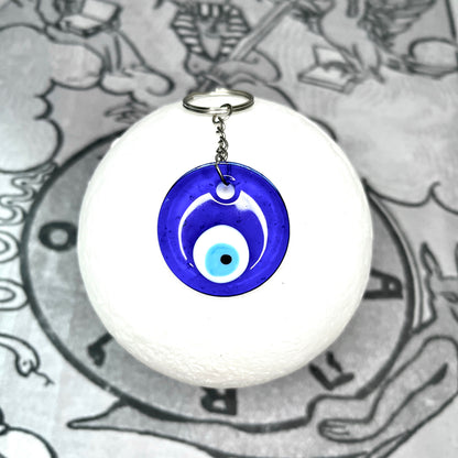 Handmade Glass Evil Eye Keychain