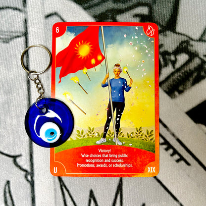 Handmade Glass Evil Eye Keychain