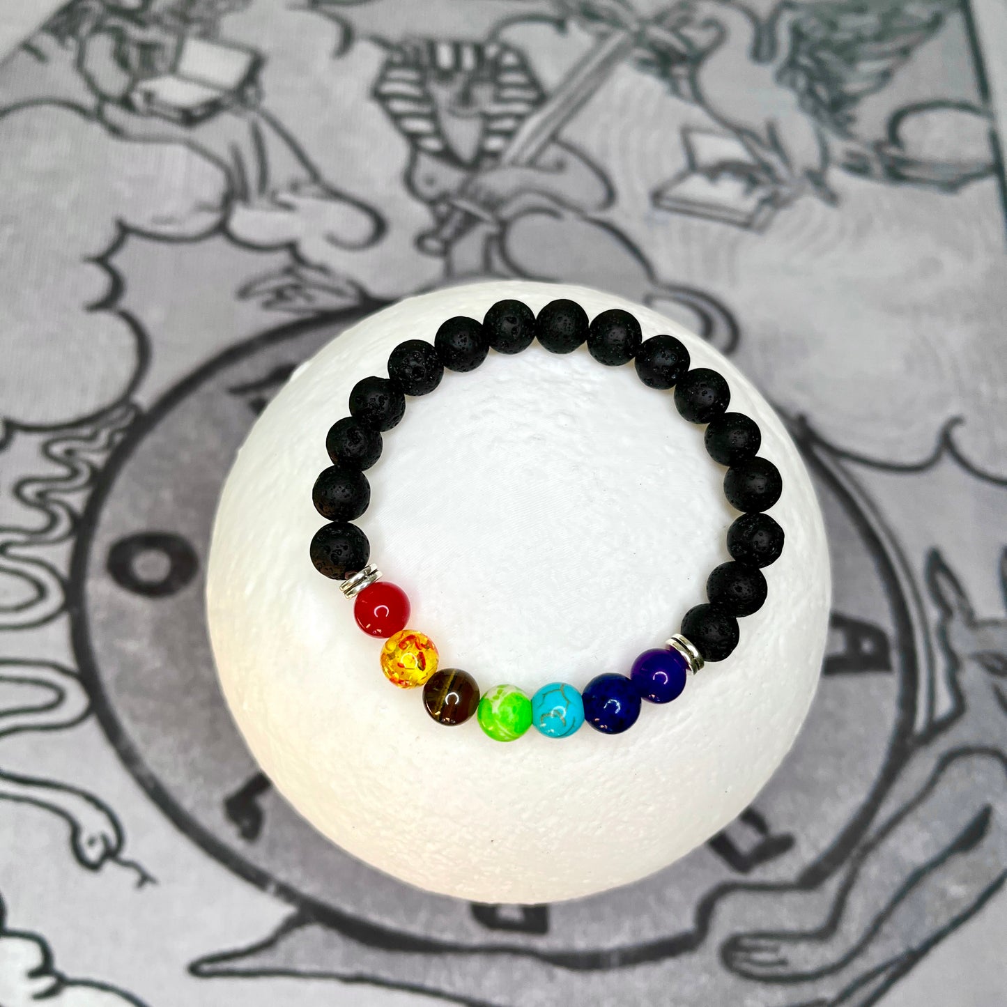 Volcanic Energy Balancing Chakra Bracelet.