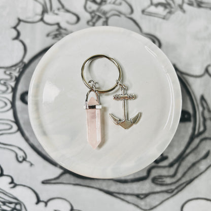 Nautical Anchor Crystal Keychain