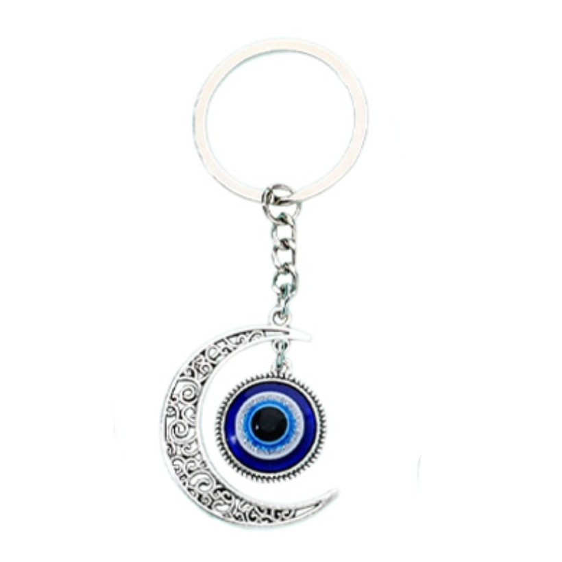 Moon Nazar Evil Eye Keychain