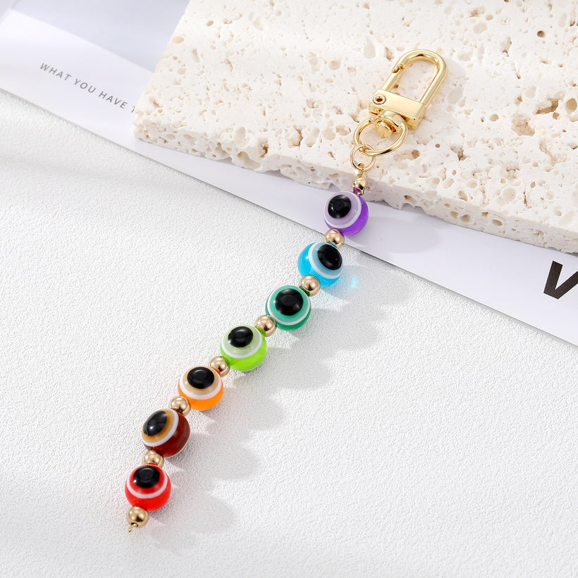 Rainbow Evil Eye Hanging Keychain