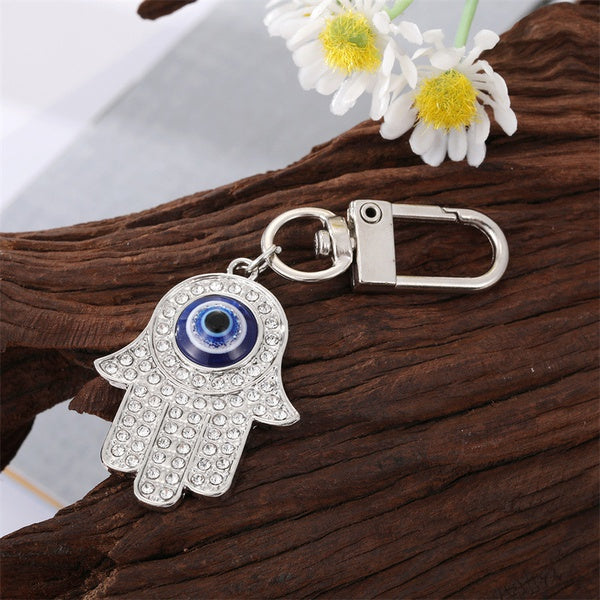 Hamsa Hand Evil Eye Keychain