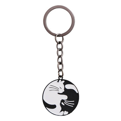 Animal Spirit Yin-Yang Cat Keychain